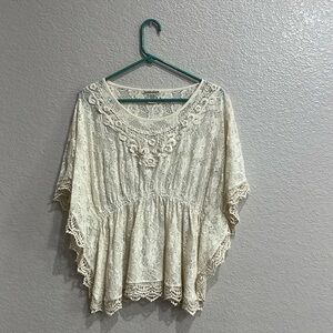 Chance Or Fate Boho Lace Peasant Blouse size medium